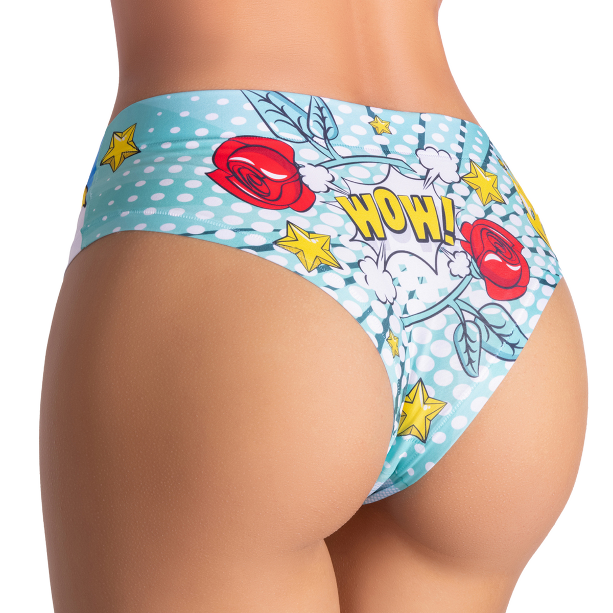 Memème Women’s Ultra-Comfortable COMICS - Beach Girl - Panties | Breathable Cotton Crotch, Stretchy Fit, No Elastic Bands by Mememe