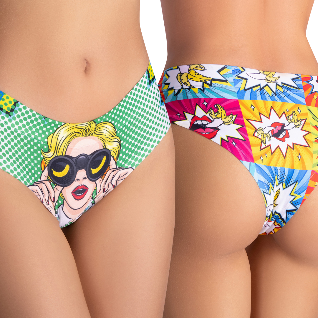 Memème Women’s Ultra-Comfortable COMICS - Curios Girl - Panties | Breathable Cotton Crotch, Stretchy Fit, No Elastic Bands by Mememe