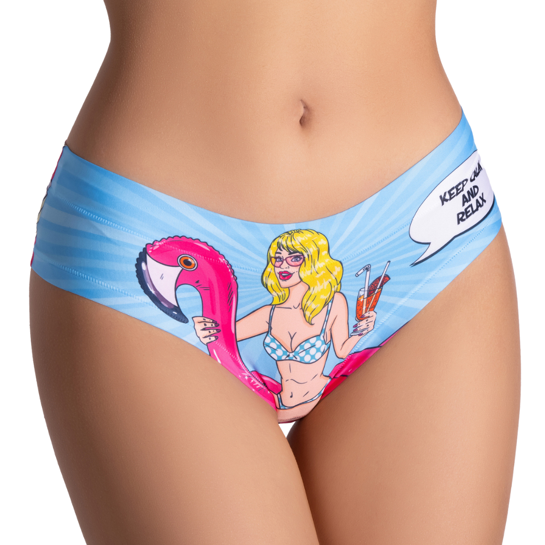 Memème Women’s Ultra-Comfortable COMICS - Relax Girl - Panties | Breathable Cotton Crotch, Stretchy Fit, No Elastic Bands by Mememe