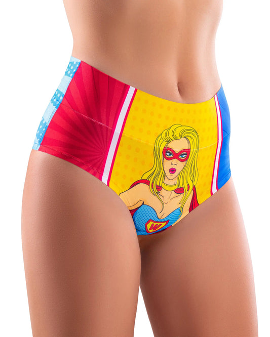 Memème Women’s Ultra-Comfortable COMICS - Wonder Girl Panties | Breathable Cotton Crotch, Stretchy Fit, No Elastic Bands by Mememe