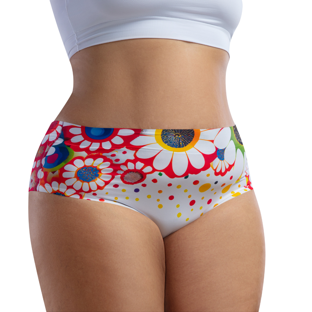 Memème Women’s Ultra-Comfortable DAISY– Crimson - Queen Size Panties | Breathable Cotton Crotch, Stretchy Fit by Mememe