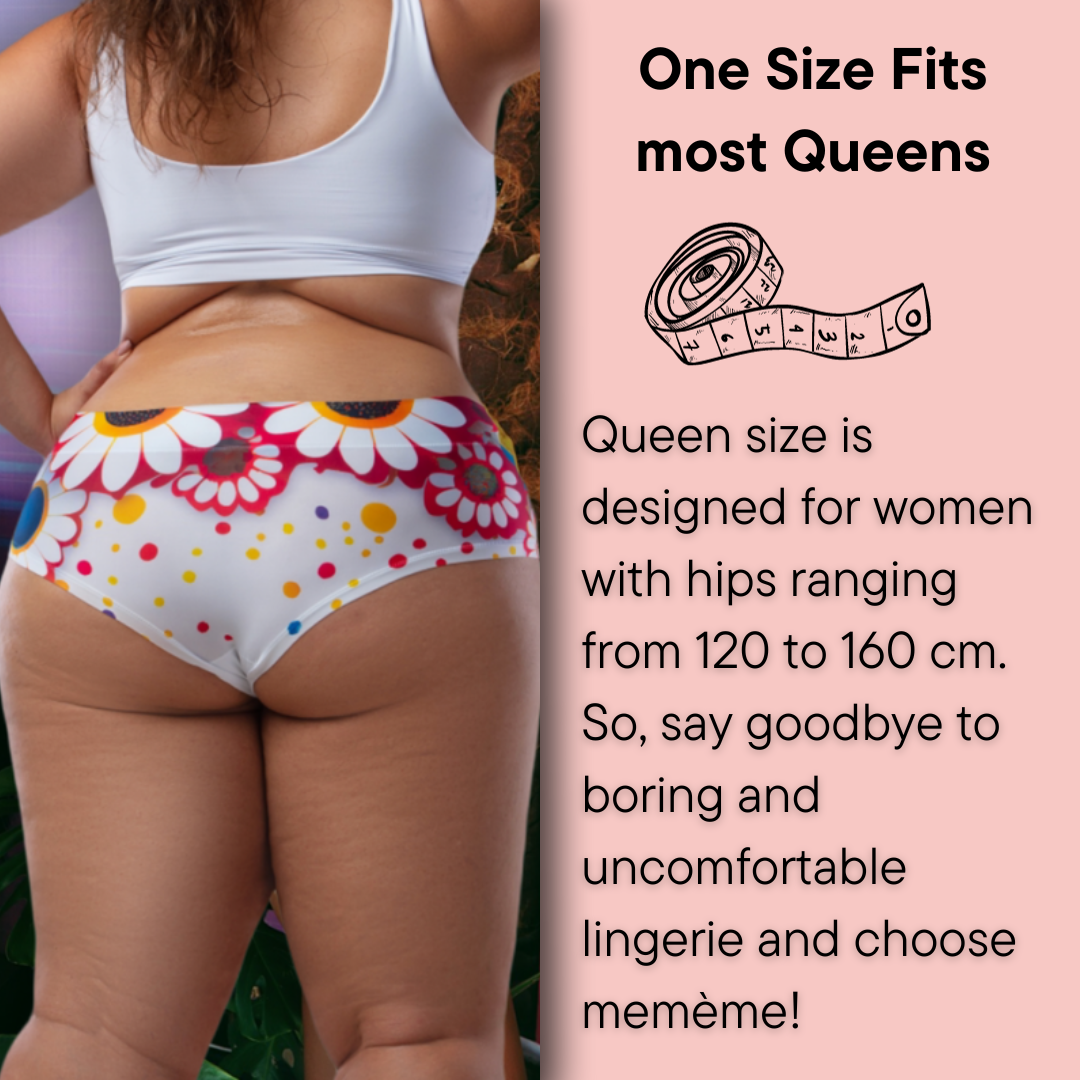 Memème Women’s Ultra-Comfortable DAISY– Emerald - Queen Size Panties | Breathable Cotton Crotch, Stretchy Fit by Mememe
