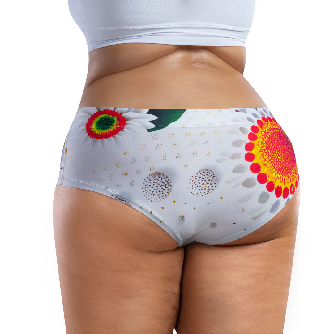 Memème Women’s Ultra-Comfortable DAISY– Tangelo - Queen Size Panties | Breathable Cotton Crotch, Stretchy Fit by Memème