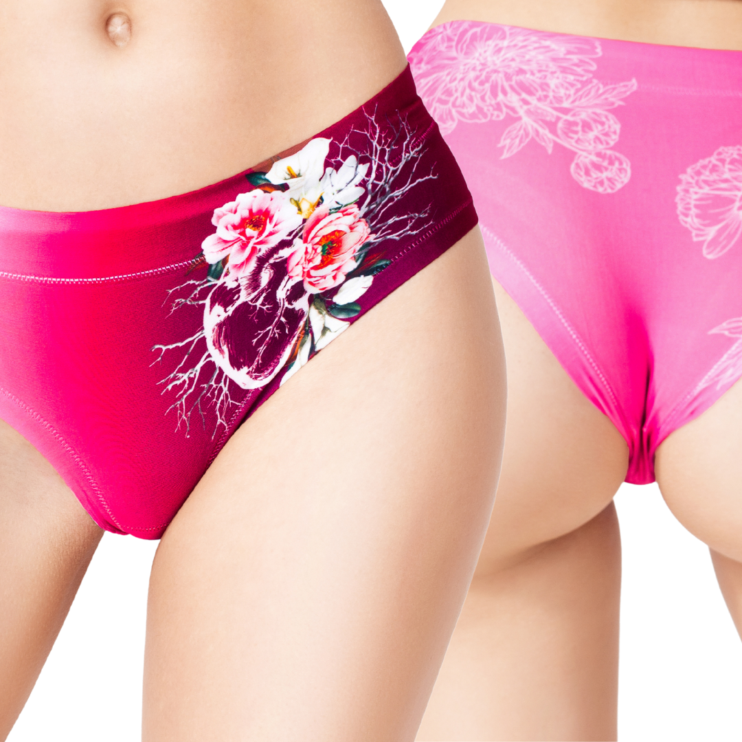 Memème Women’s Ultra-Comfortable EXOTIC BLOOM - Bump - Panties | Breathable Cotton Crotch, Stretchy Fit, No Elastic Bands by Mememe