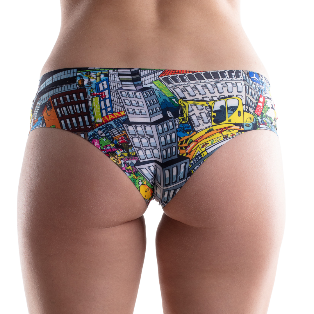Memème Women’s Ultra-Comfortable GRAFFITI - Love - Panties | Breathable Cotton Crotch, Stretchy Fit, No Elastic Bands by Mememe