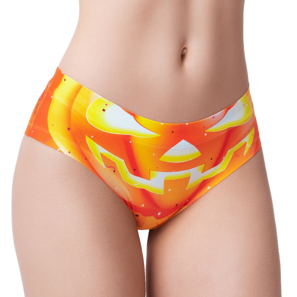Memème Women’s Ultra-Comfortable HALLOWEEN - Pumpkin - Panties | Breathable Cotton Crotch, Stretchy Fit, No Elastic Bands by Mememe