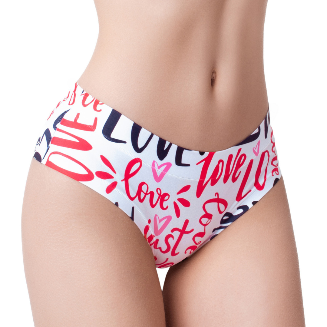 Memème Women’s Ultra-Comfortable LOVE - Message - Panties | Breathable Cotton Crotch, Stretchy Fit, No Elastic Bands by Mememe