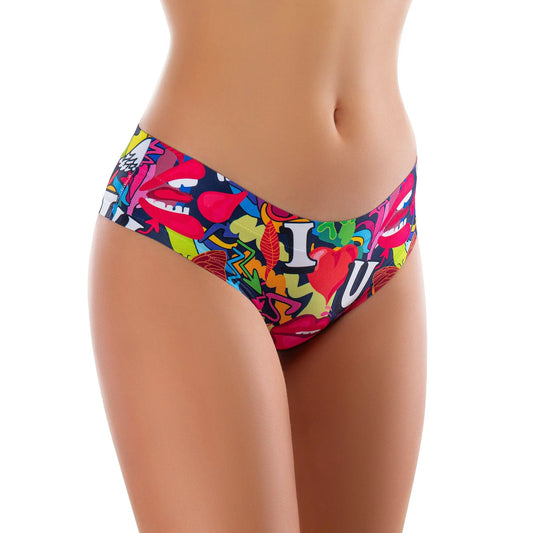 Memème Women’s Ultra-Comfortable LOVE - Pop Panties | Breathable Cotton Crotch, Stretchy Fit | Style: Thong by Mememe