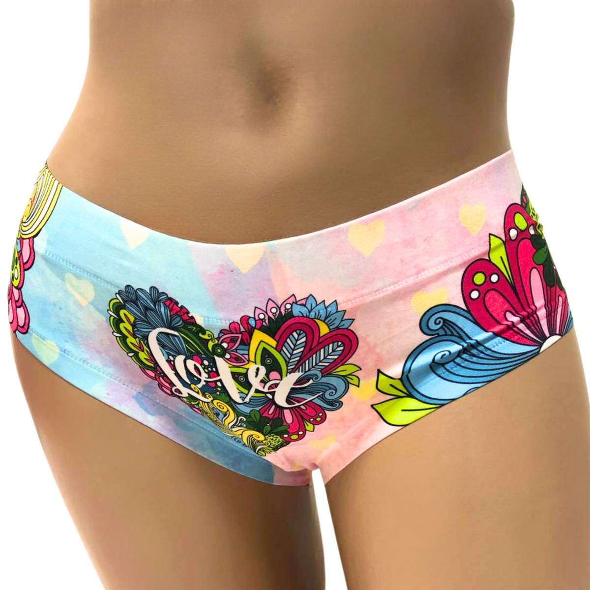 Memème Women’s Ultra-Comfortable LOVE - Spectrum Mix Panties | Breathable Cotton Crotch, Stretchy Fit, No Elastic Bands by Mememe