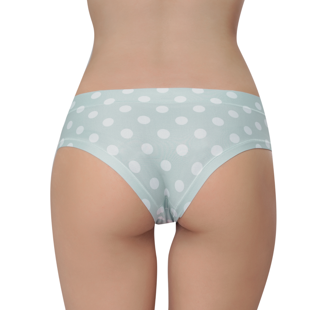 Memème Women’s Ultra-Comfortable POLKA DOT - Gossamer Green - Panties | Breathable Cotton Crotch, Stretchy Fit by Mememe