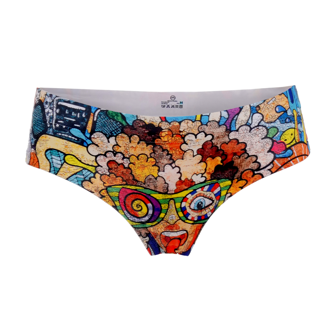 Memème Women’s Ultra-Comfortable PSYCHOTROPICAL - Trash - Panties | Breathable Cotton Crotch, Stretchy Fit by Mememe