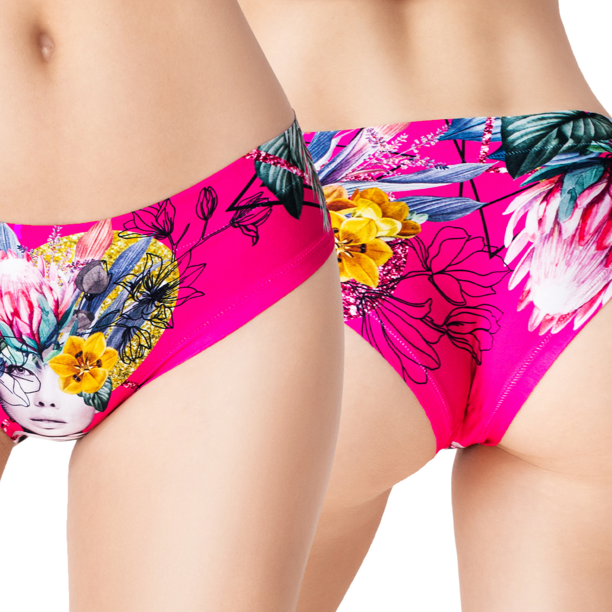 Memème Women’s Ultra-Comfortable SECRET GARDEN - Frida Pink - Panties | Breathable Cotton Crotch, Stretchy Fit by Mememe