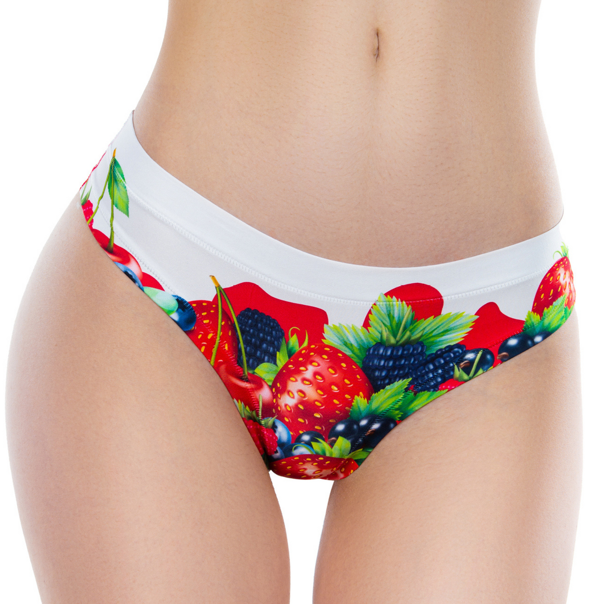 Memème Women’s Ultra-Comfortable SUMMER FRUITS - Berry Yogurt - Panties | Breathable Cotton Crotch, Stretchy Fit by Mememe