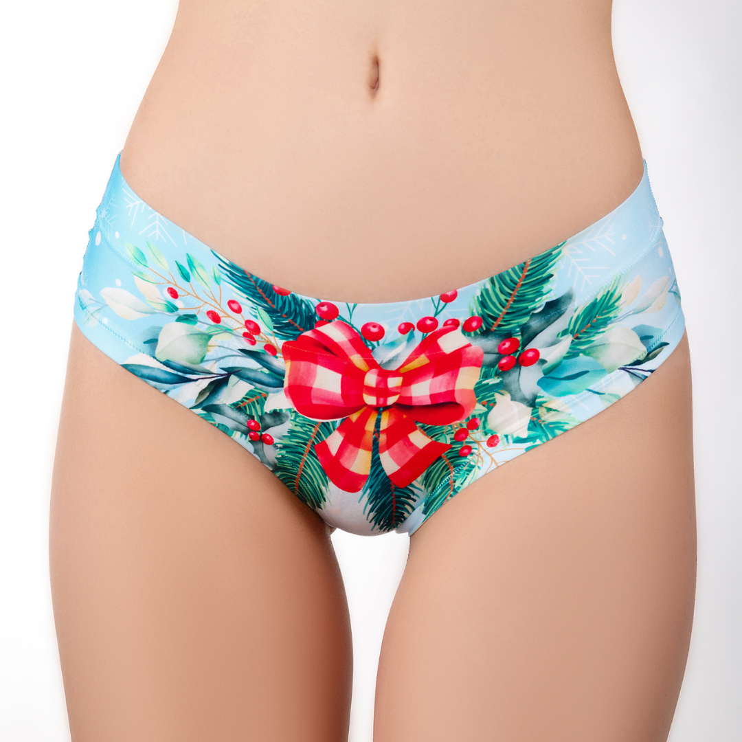 Memème Women’s Ultra-Comfortable YOUR CHRISTMAS - Bouquet - Panties | Breathable Cotton Crotch, Stretchy Fit by Mememe