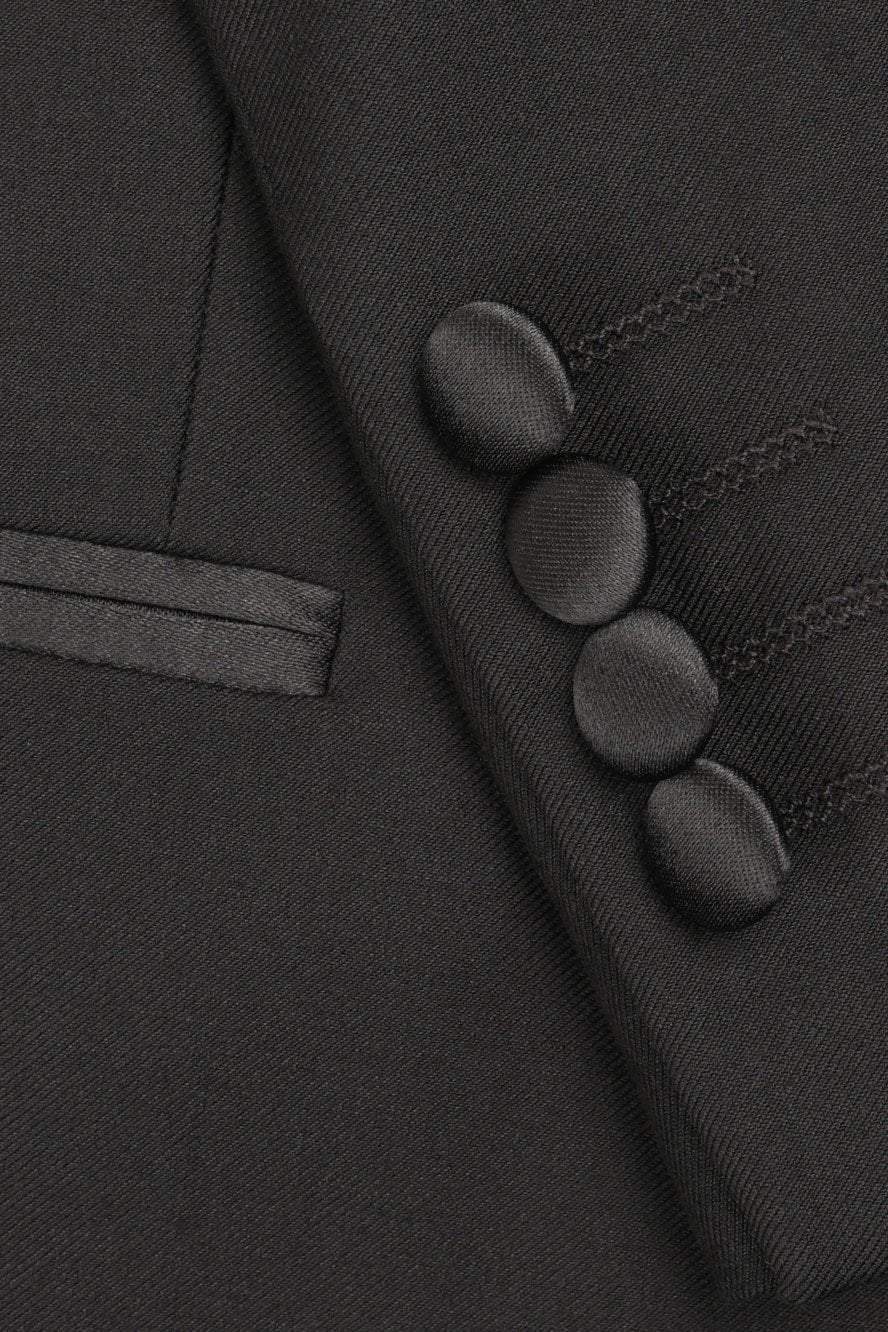 "Milan" Black Tuxedo Jacket Peak (Separates) by Tux-USA