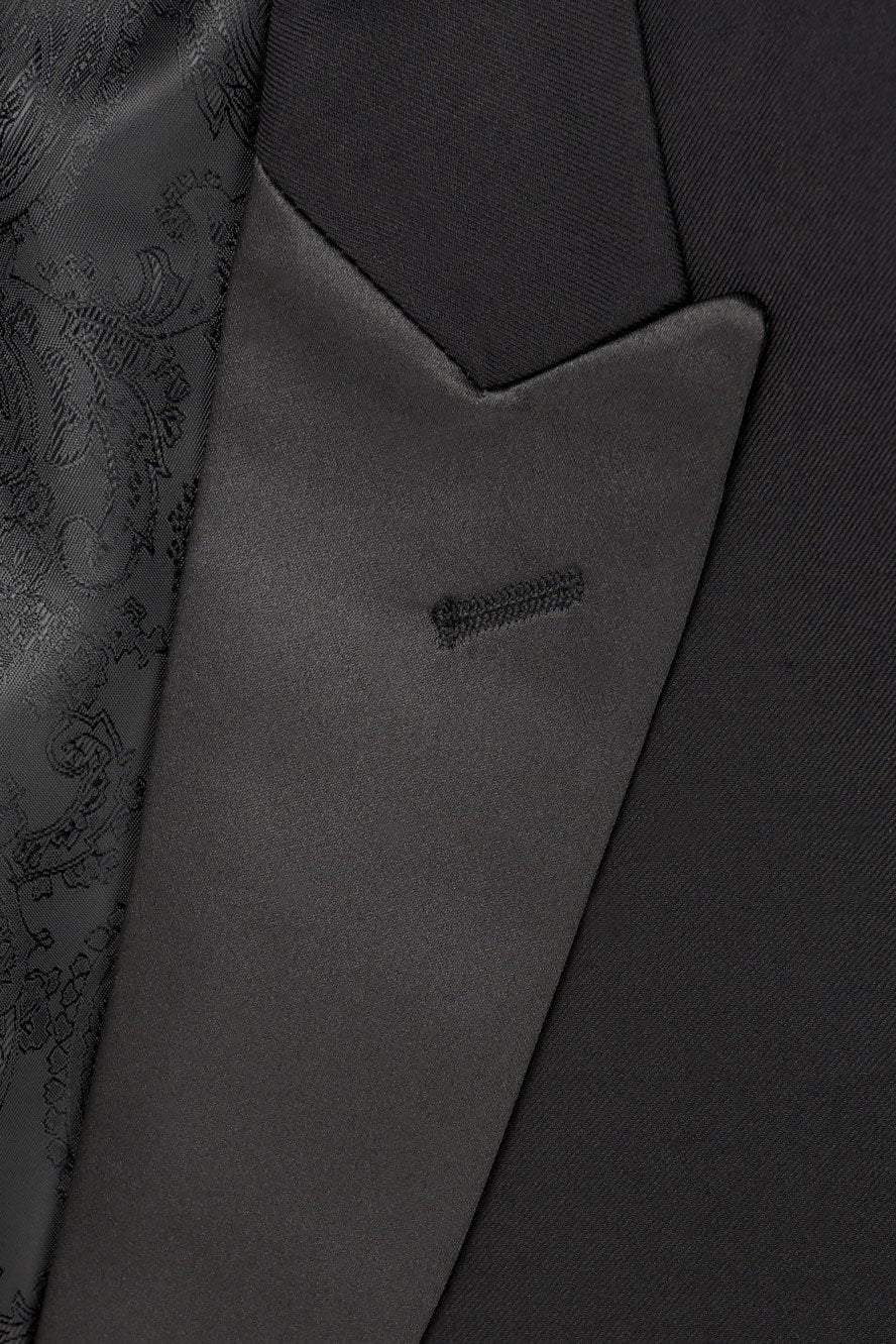 "Milan" Black Tuxedo Jacket Peak (Separates) by Tux-USA