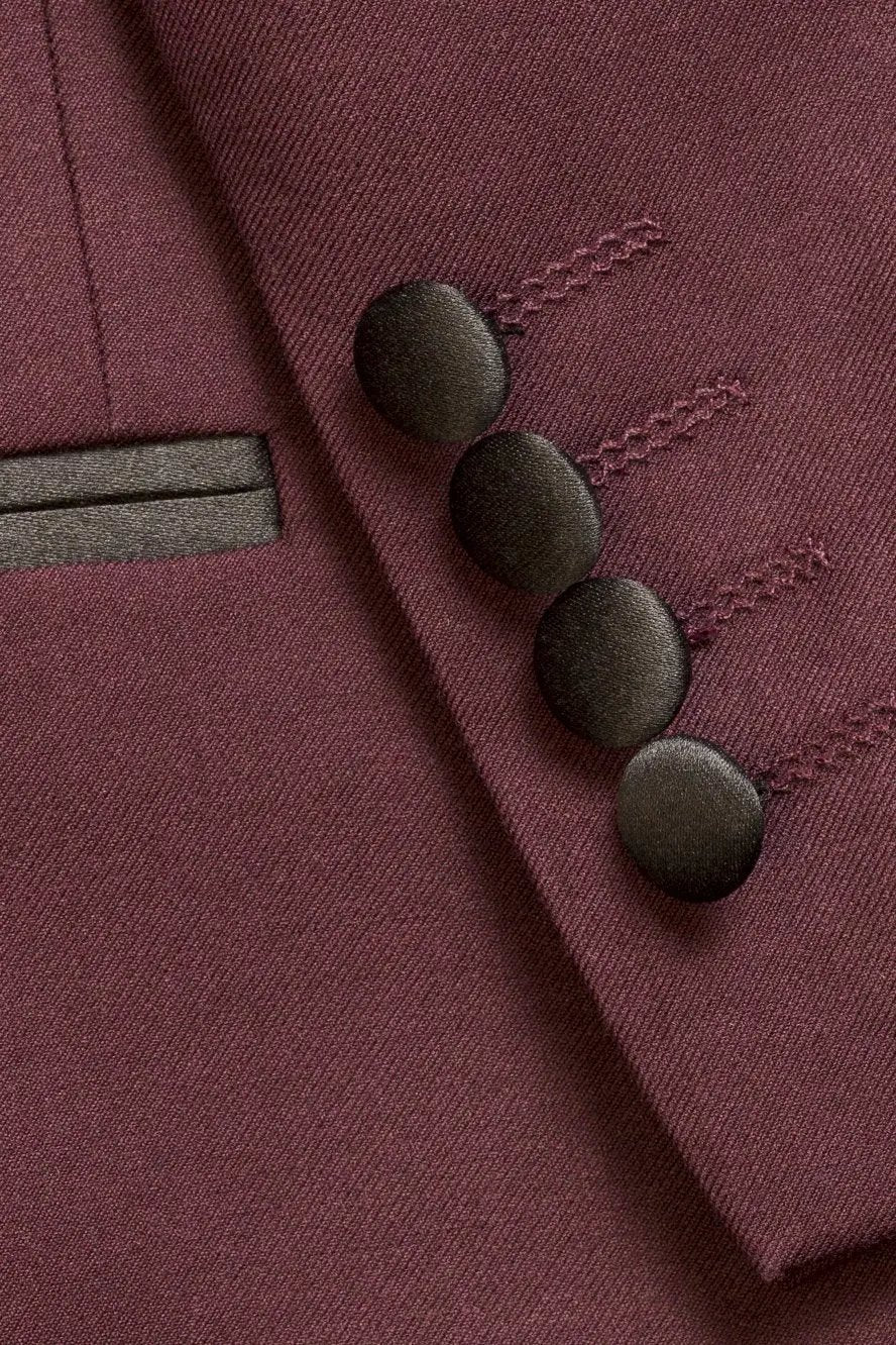 "Milan" Burgundy Tuxedo Jacket Peak (Separates) by Tux-USA