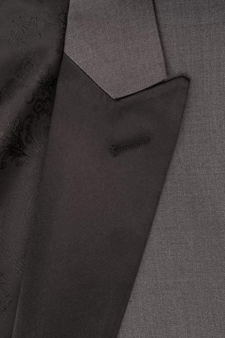 "Milan" Steel Grey Tuxedo Jacket Peak (Separates) by Tux-USA