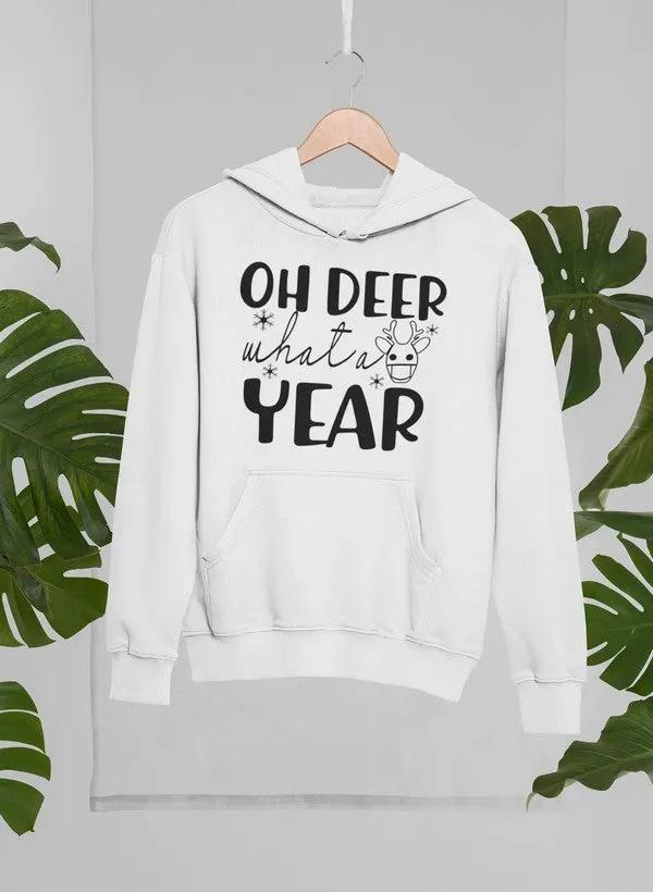Oh Deer What A Year Hoodie by Merch