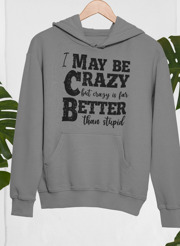 I May Be Crazy But Crazy Is Far Better Than Stupid Hoodie by Merch