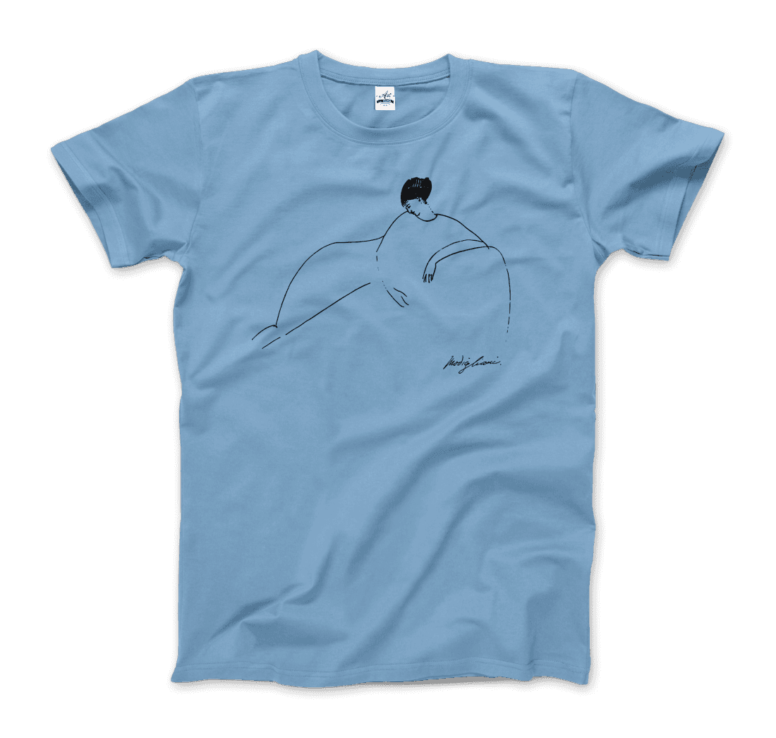 Modigliani Anna Akhmatova Sketch artwork t-shirt by Art-O-Rama Shop