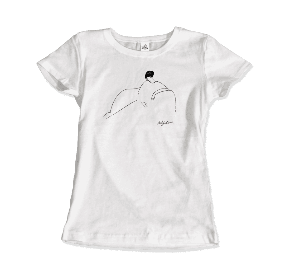 Modigliani Anna Akhmatova Sketch artwork t-shirt by Art-O-Rama Shop