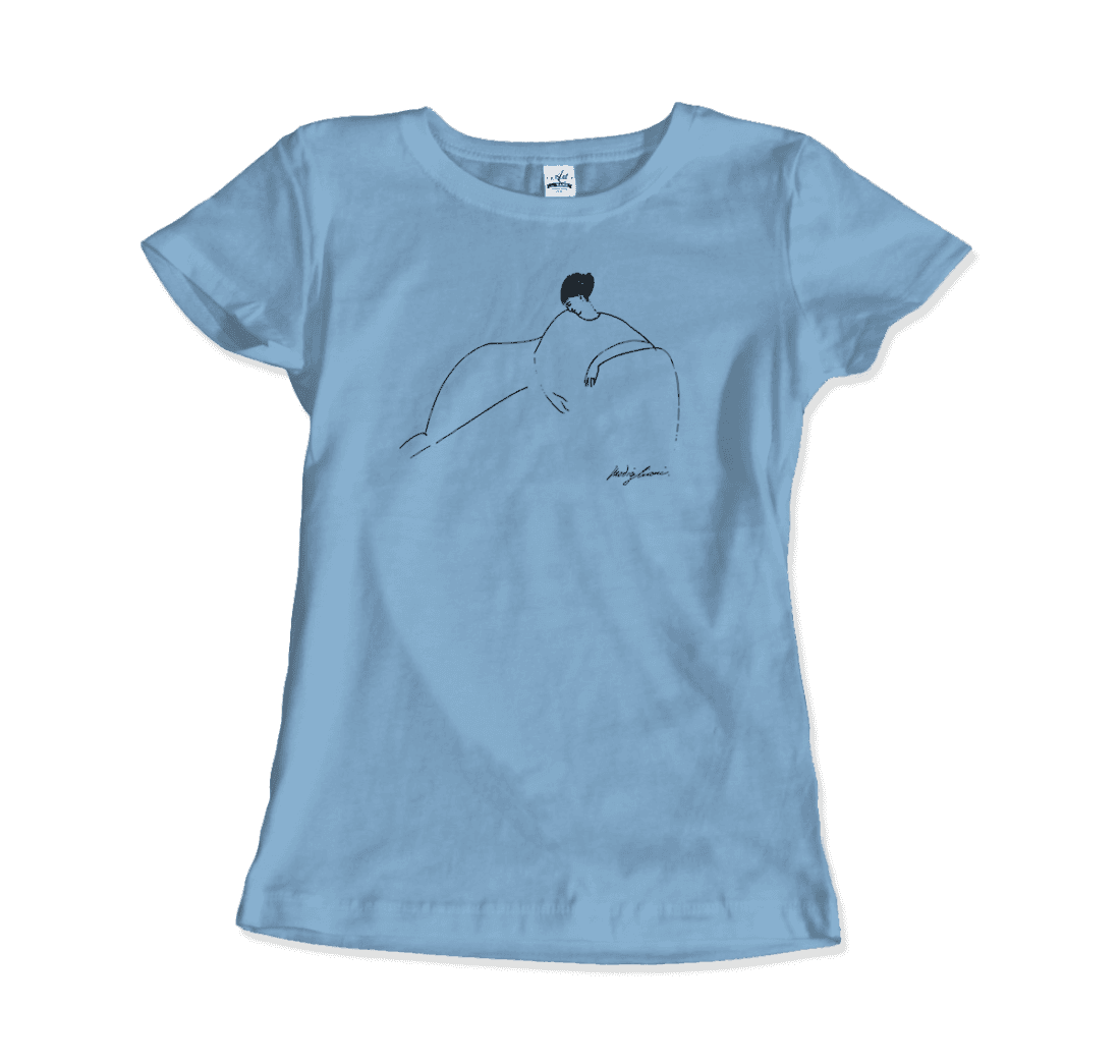 Modigliani Anna Akhmatova Sketch artwork t-shirt by Art-O-Rama Shop