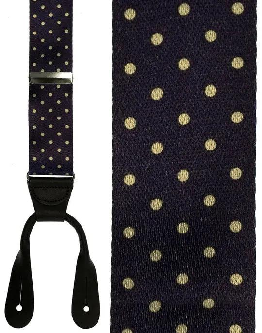"Manhattan" Dots Suspenders 1.5"Width by Tux-USA