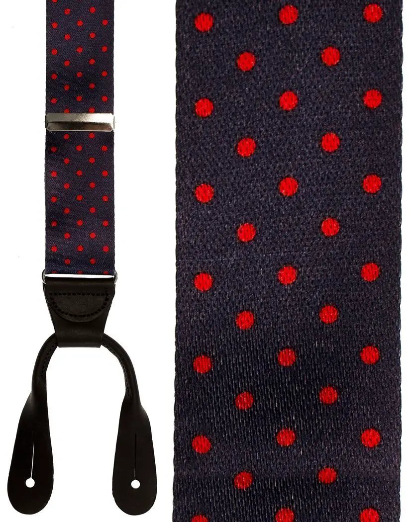 "Manhattan" Dots Suspenders 1.5"Width by Tux-USA