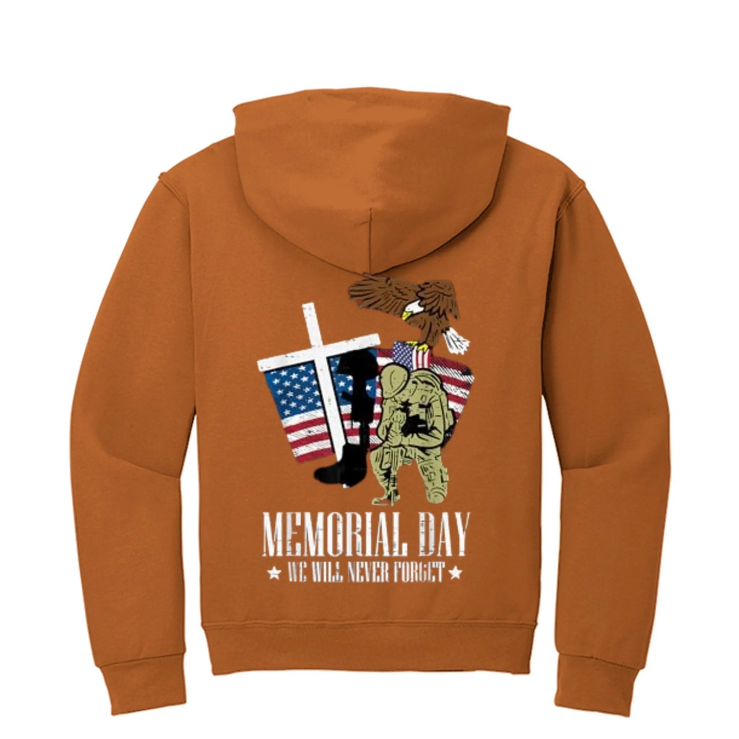Jerzees NuBlend Fleece Pullover Hood For Mens- Memorial Day by Inland Leather Co