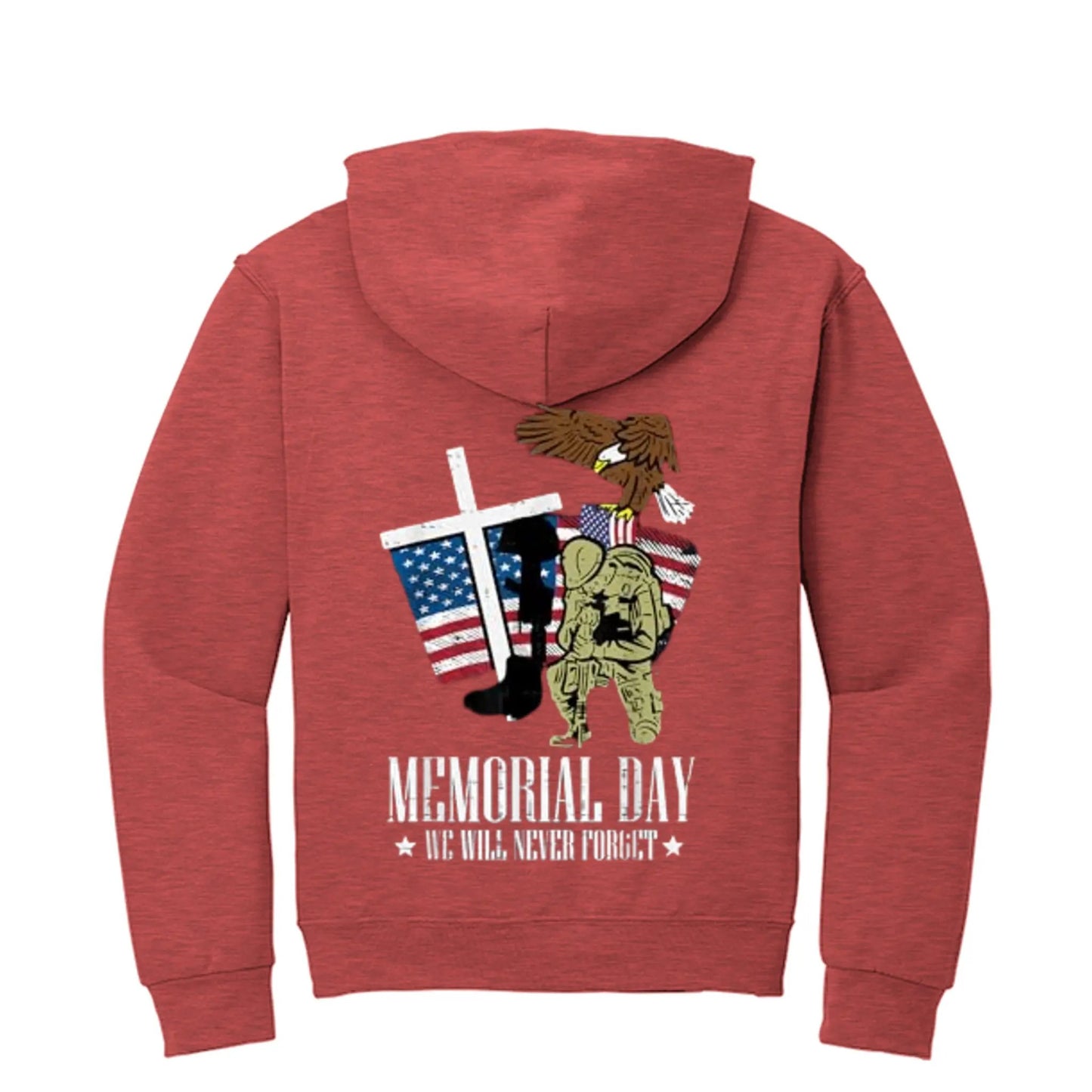Jerzees NuBlend Fleece Pullover Hood For Mens- Memorial Day by Inland Leather Co