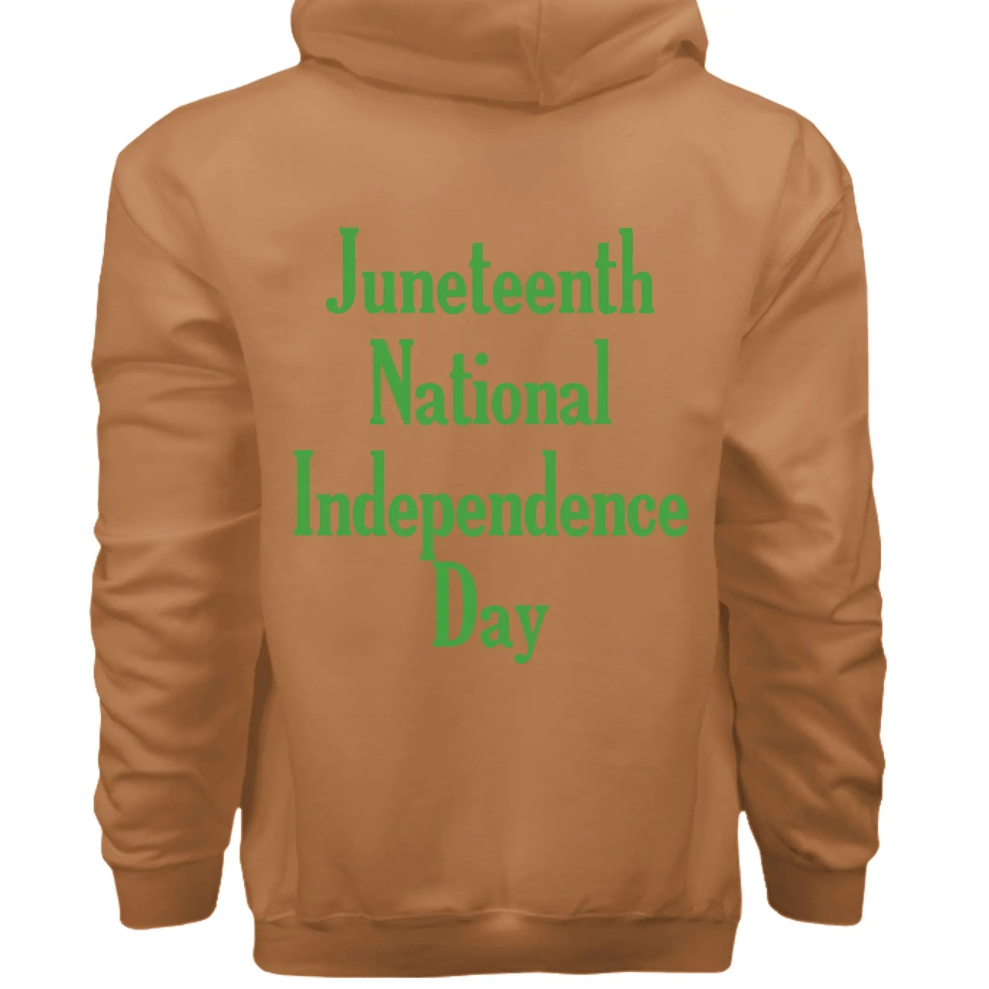 Hanes Mens Cotton Pullover Hood Juneteenth National Independence Day by Inland Leather Co