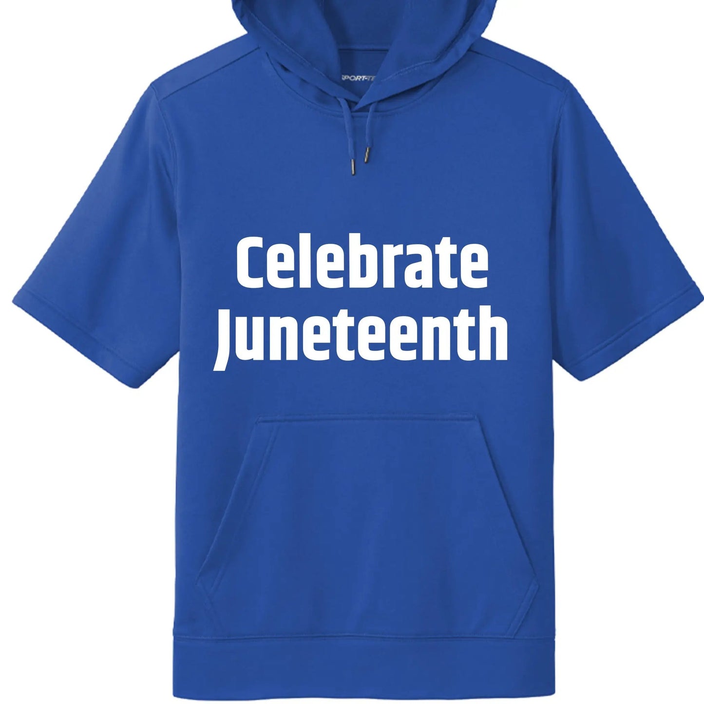 Fleece Short Sleeve Hooded Pullover Celebrate Juneteenth Day For Mens by Inland Leather Co