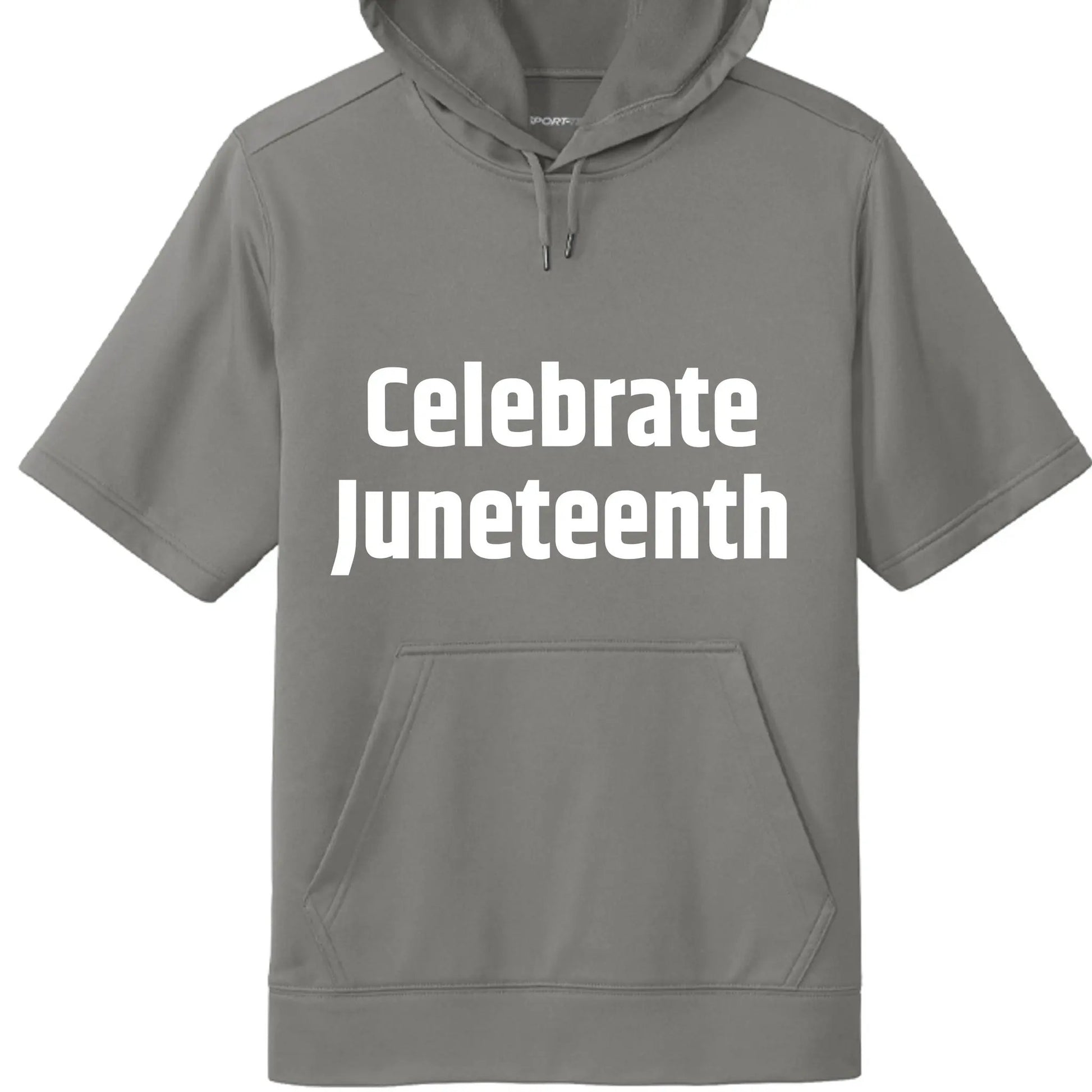 Fleece Short Sleeve Hooded Pullover Celebrate Juneteenth Day For Mens by Inland Leather Co