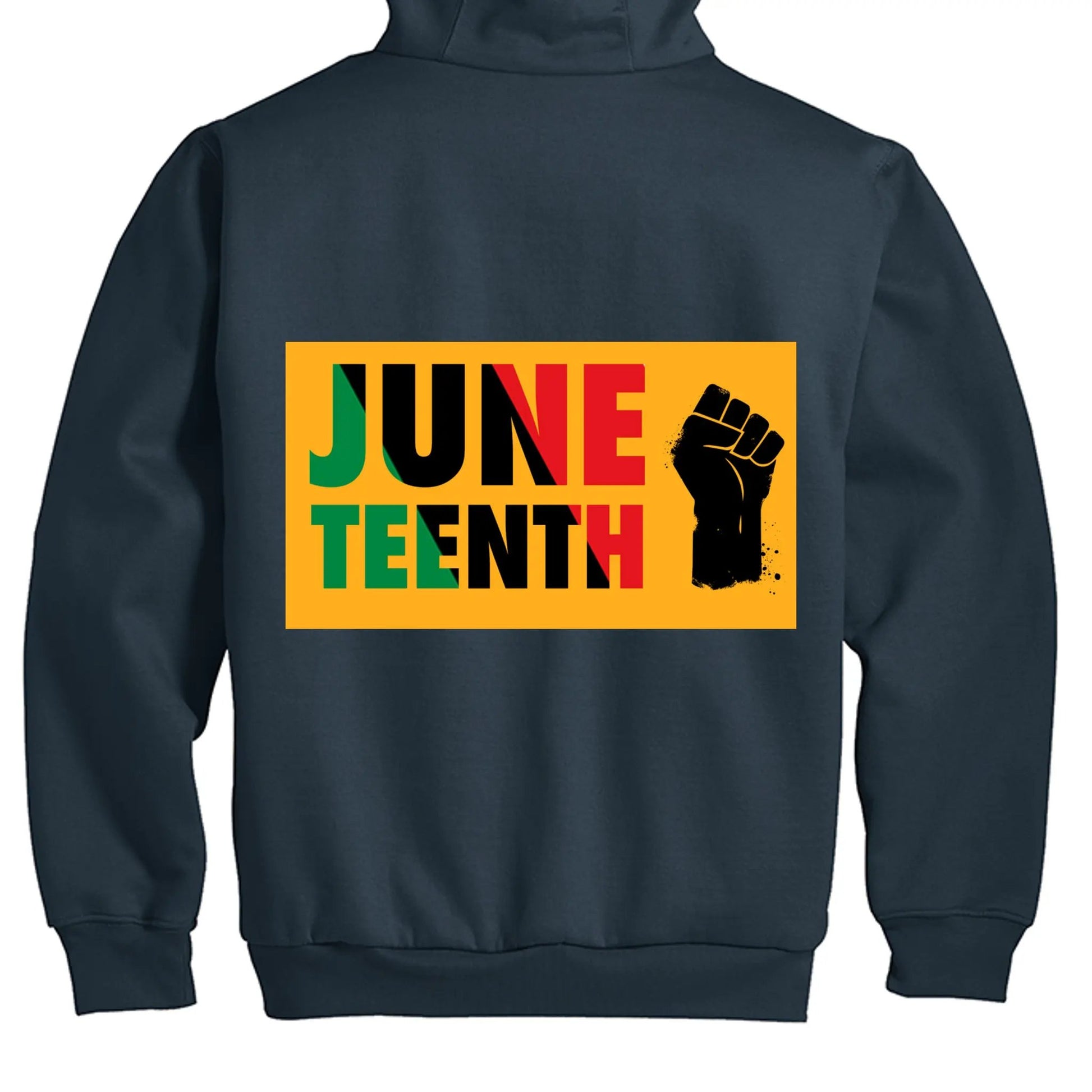 Full-Zip Hooded Sweatshirt With Thermal Lining For Mens JUNETEENTH FREE by Inland Leather Co