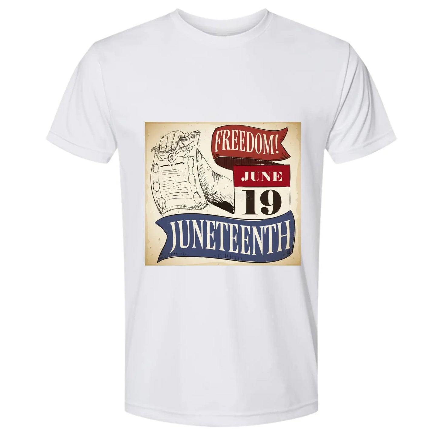 Polyester Performance T-Shirt For Mens Juneteenth 19 Day Special by Inland Leather Co