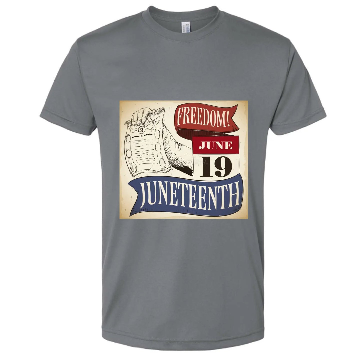 Polyester Performance T-Shirt For Mens Juneteenth 19 Day Special by Inland Leather Co