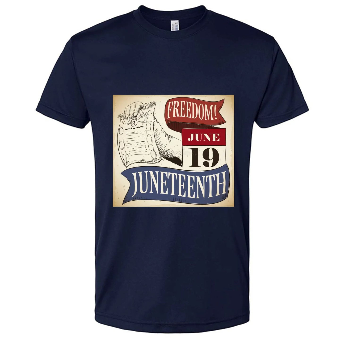 Polyester Performance T-Shirt For Mens Juneteenth 19 Day Special by Inland Leather Co