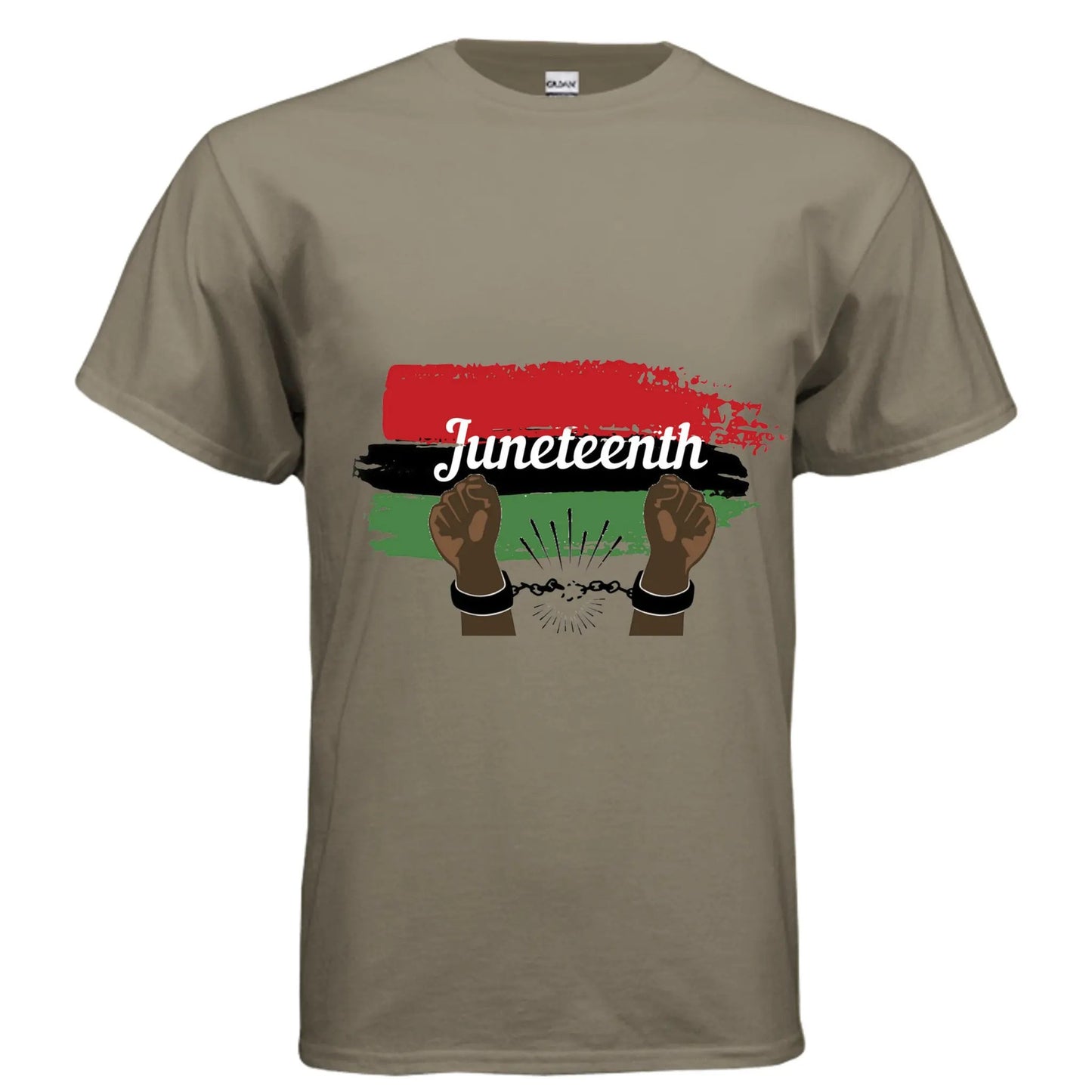 Mens Gildan G200 Adult Ultra Cotton T-Shirt Celebrate Juneteenth by Inland Leather Co