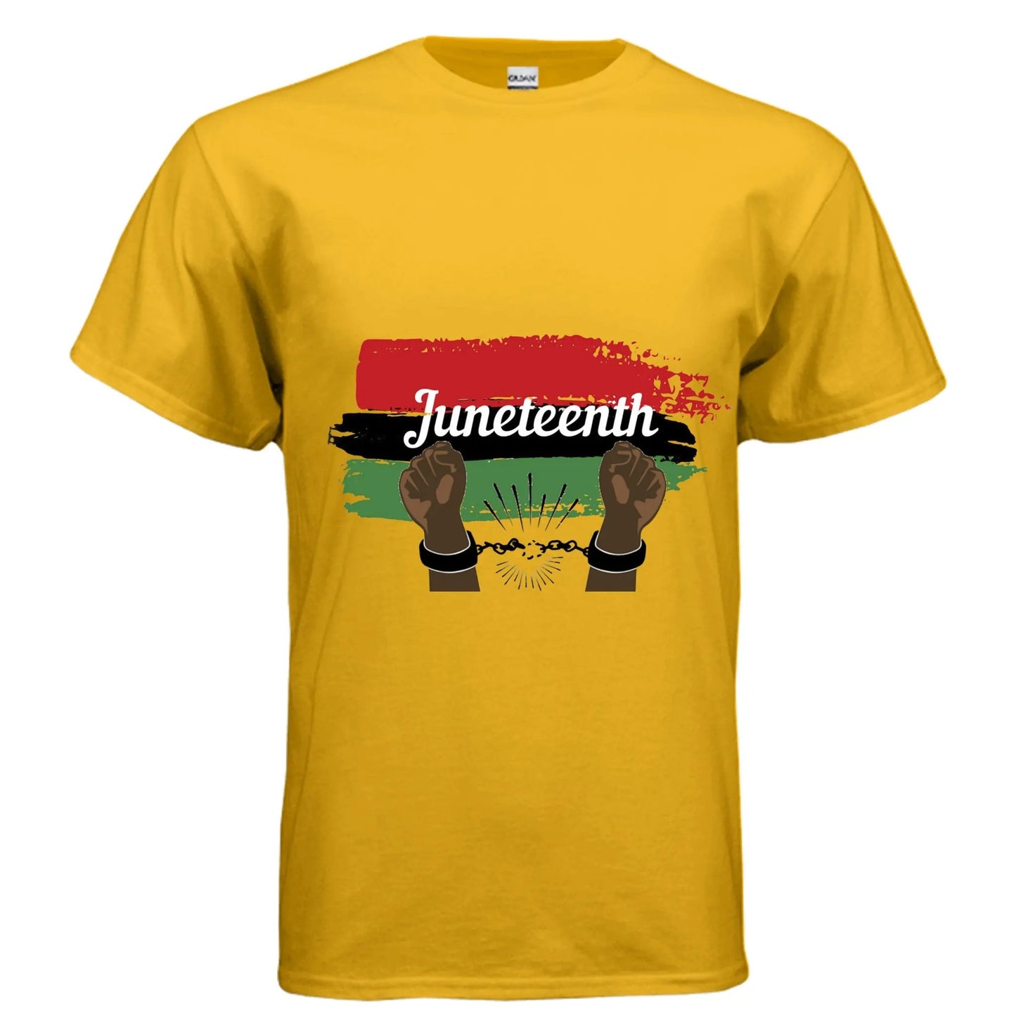 Mens Gildan G200 Adult Ultra Cotton T-Shirt Celebrate Juneteenth by Inland Leather Co