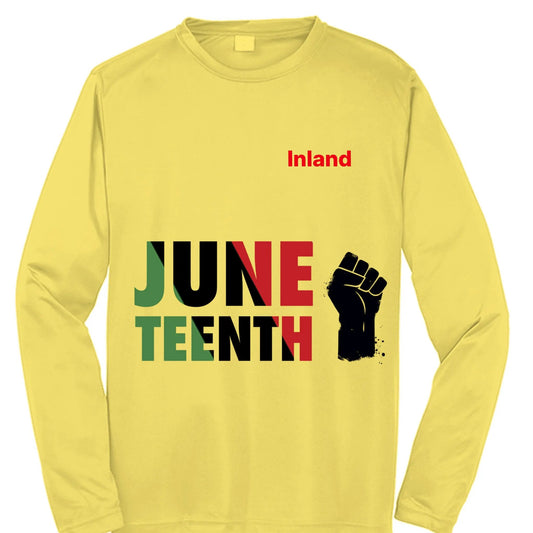 Mens Long Sleeve Tee ST420LS Juneteenth Day Special by Inland Leather Co