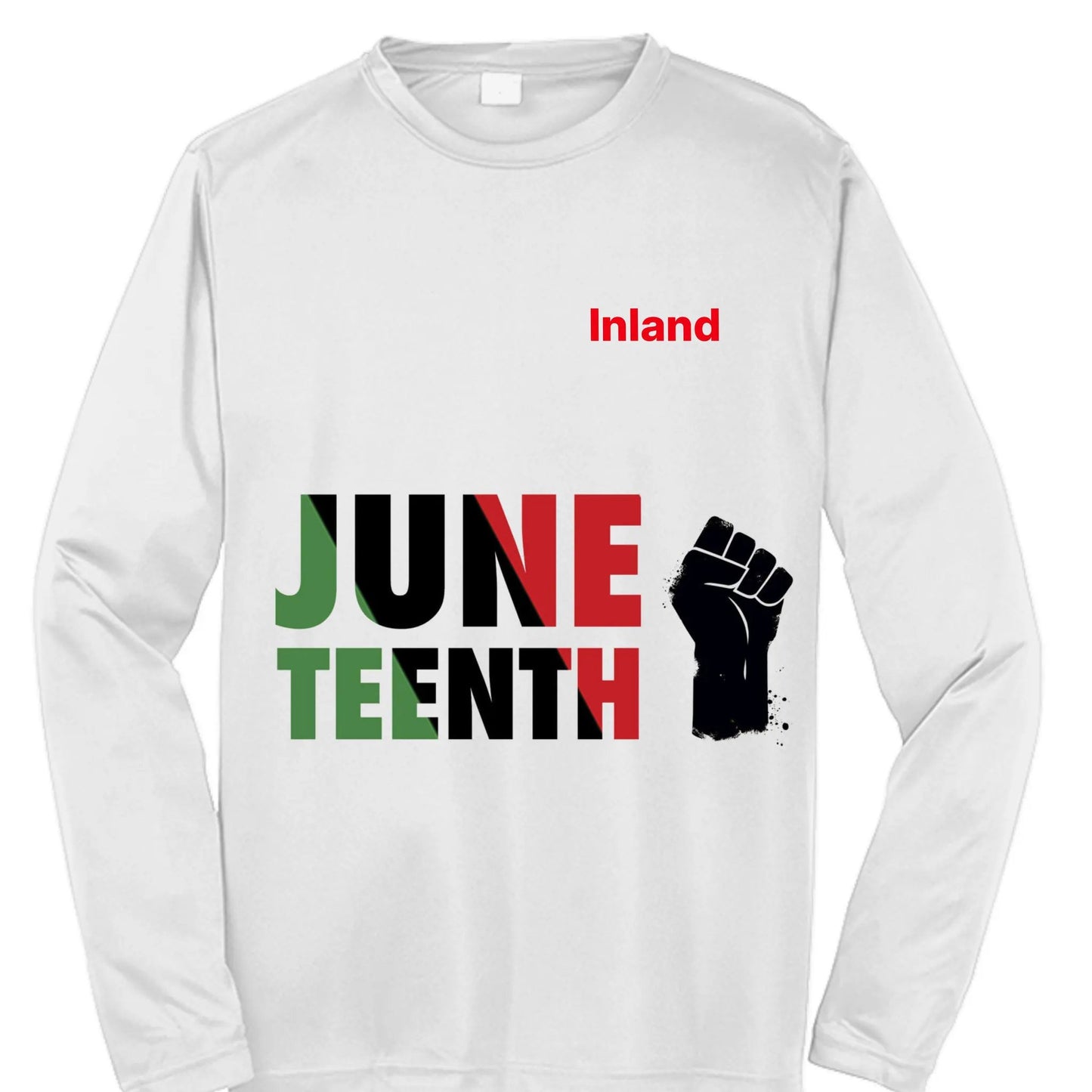 Mens Long Sleeve Tee ST420LS Juneteenth Day Special by Inland Leather Co