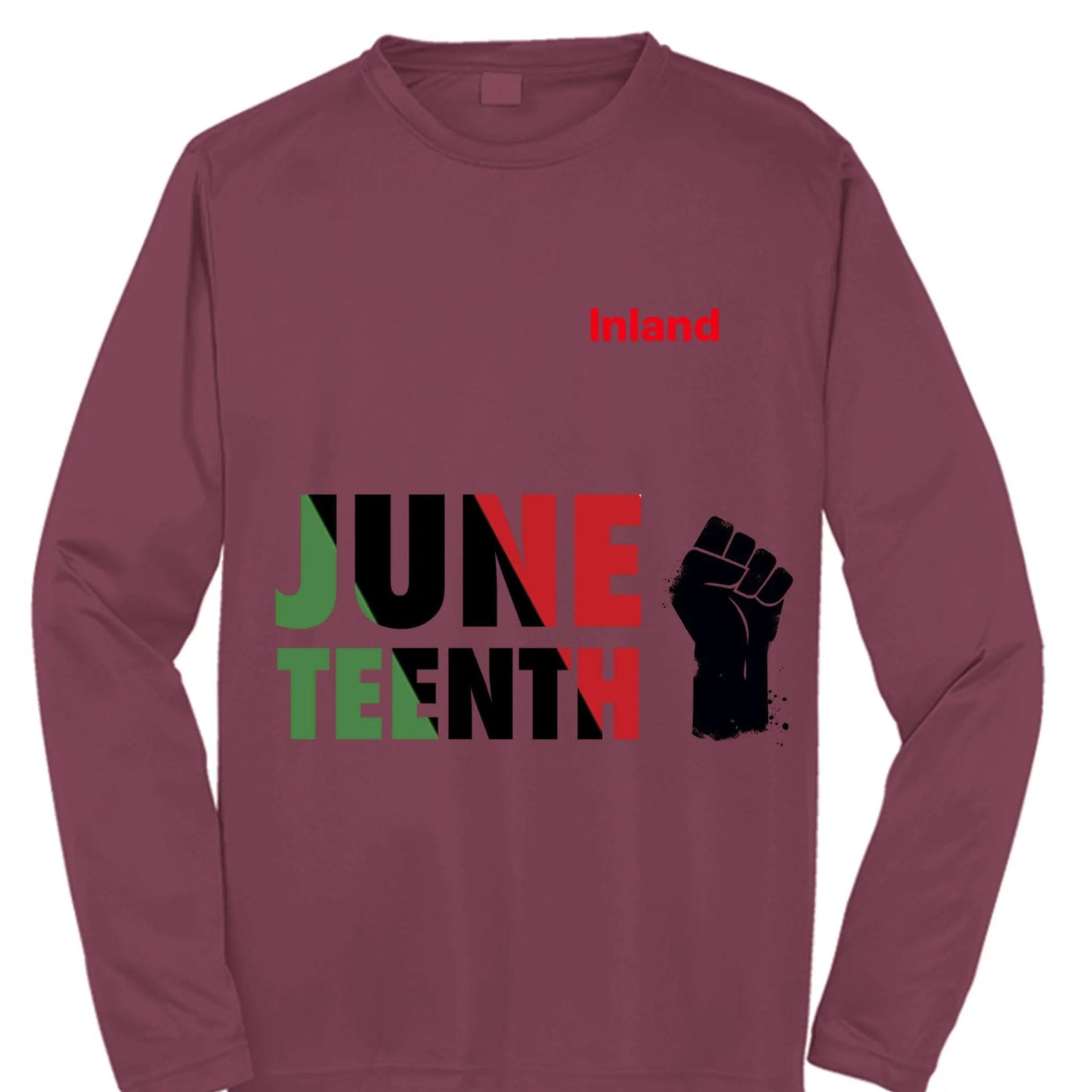 Mens Long Sleeve Tee ST420LS Juneteenth Day Special by Inland Leather Co