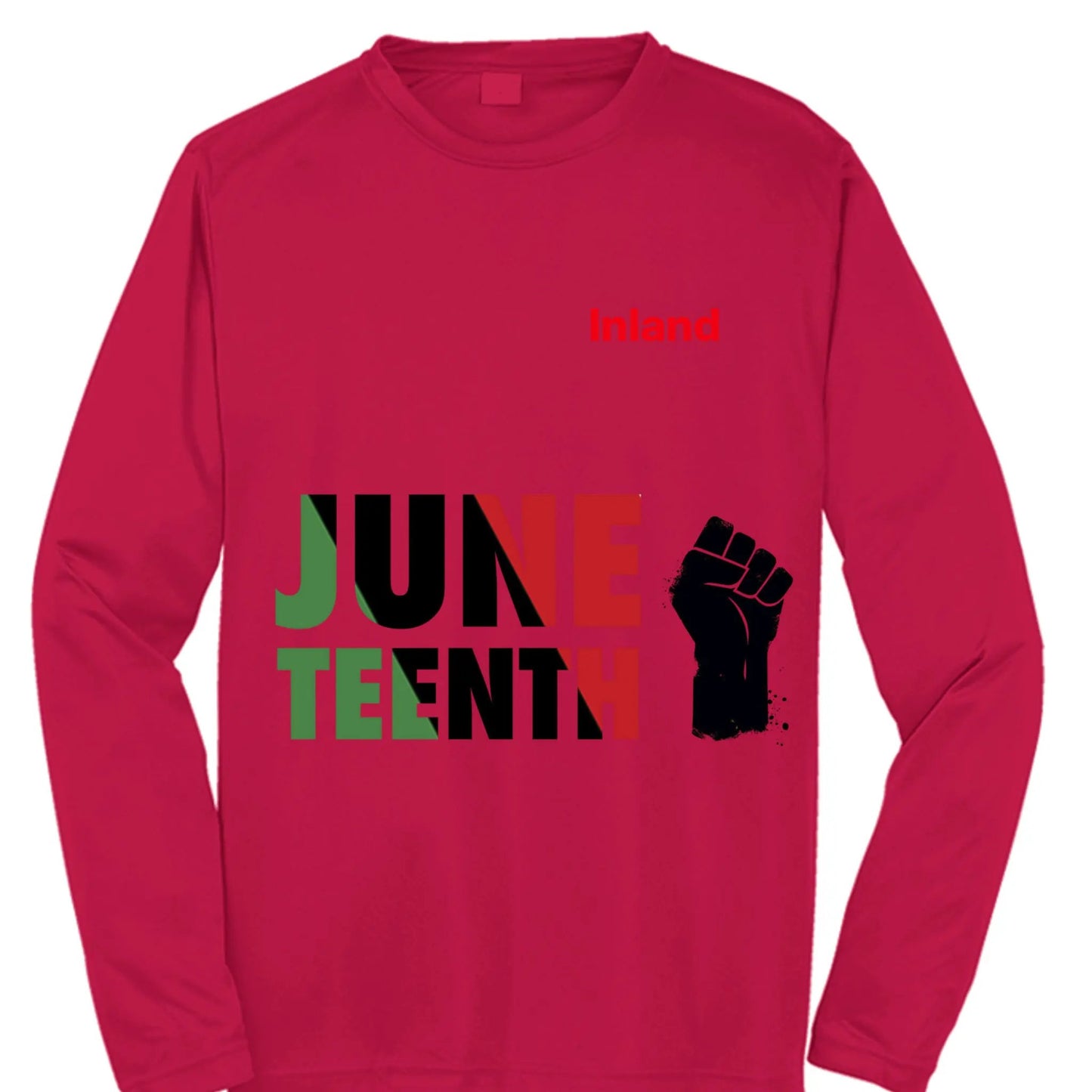 Mens Long Sleeve Tee ST420LS Juneteenth Day Special by Inland Leather Co