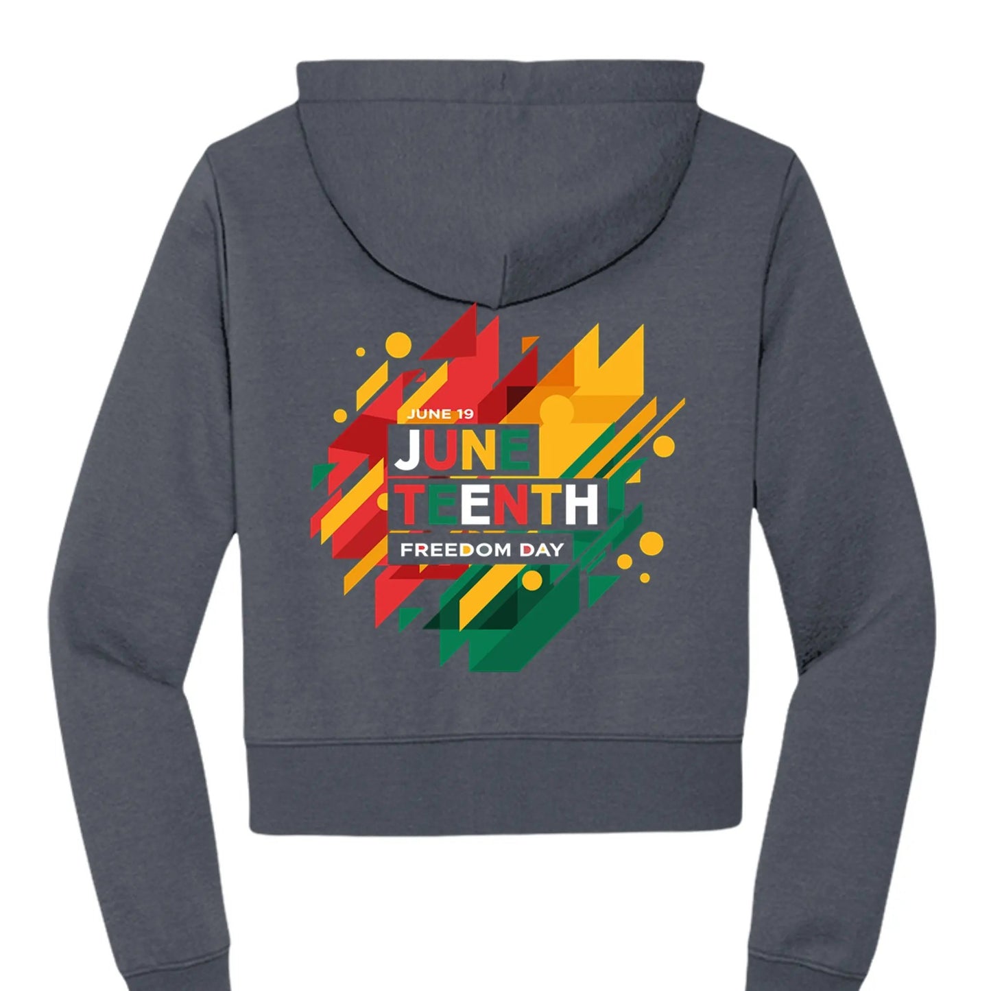 Womens Fleece Full-Zip Hoodie DT6103 - Juneteenth Day by Inland Leather Co