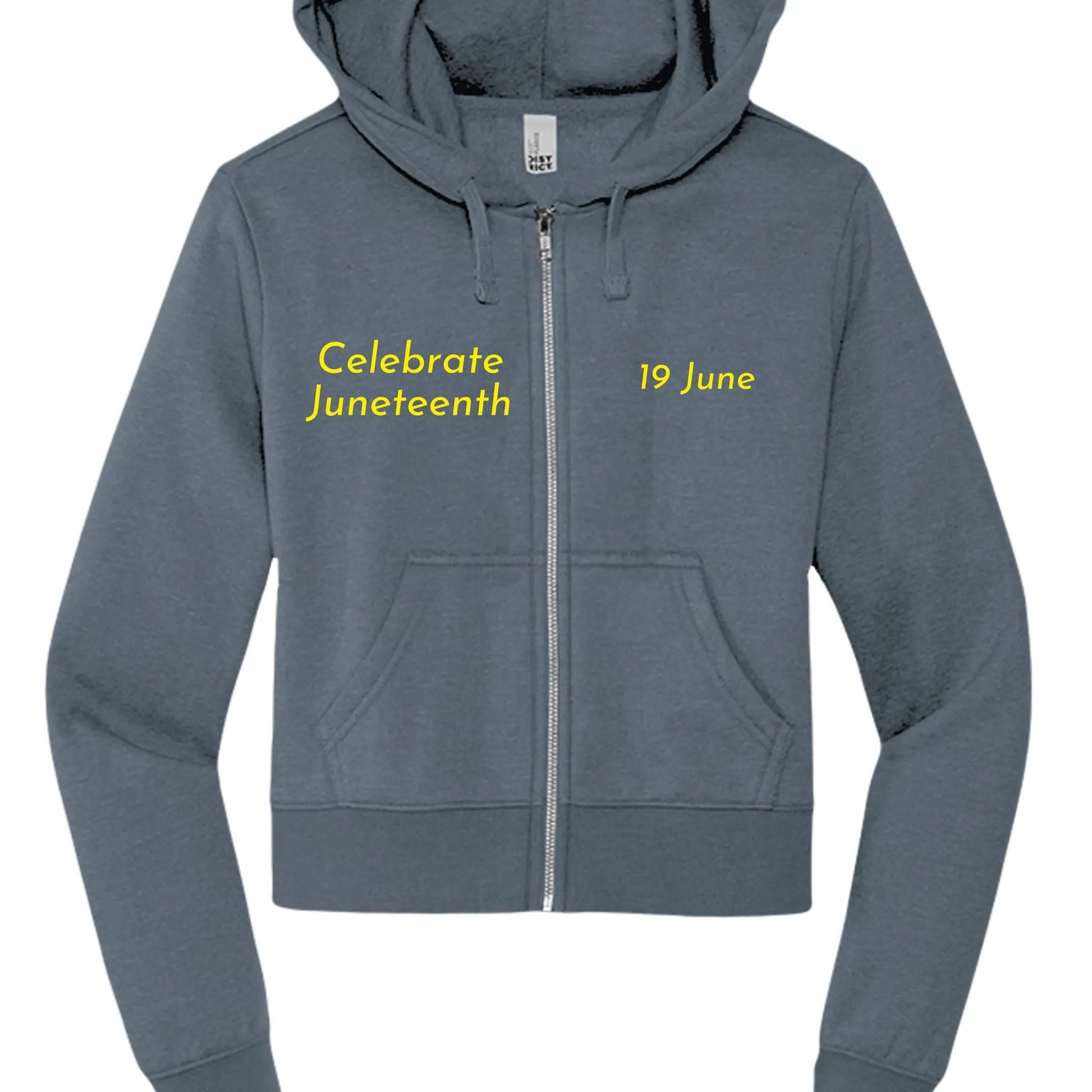 Womens Fleece Full-Zip Hoodie DT6103 - Juneteenth Day by Inland Leather Co