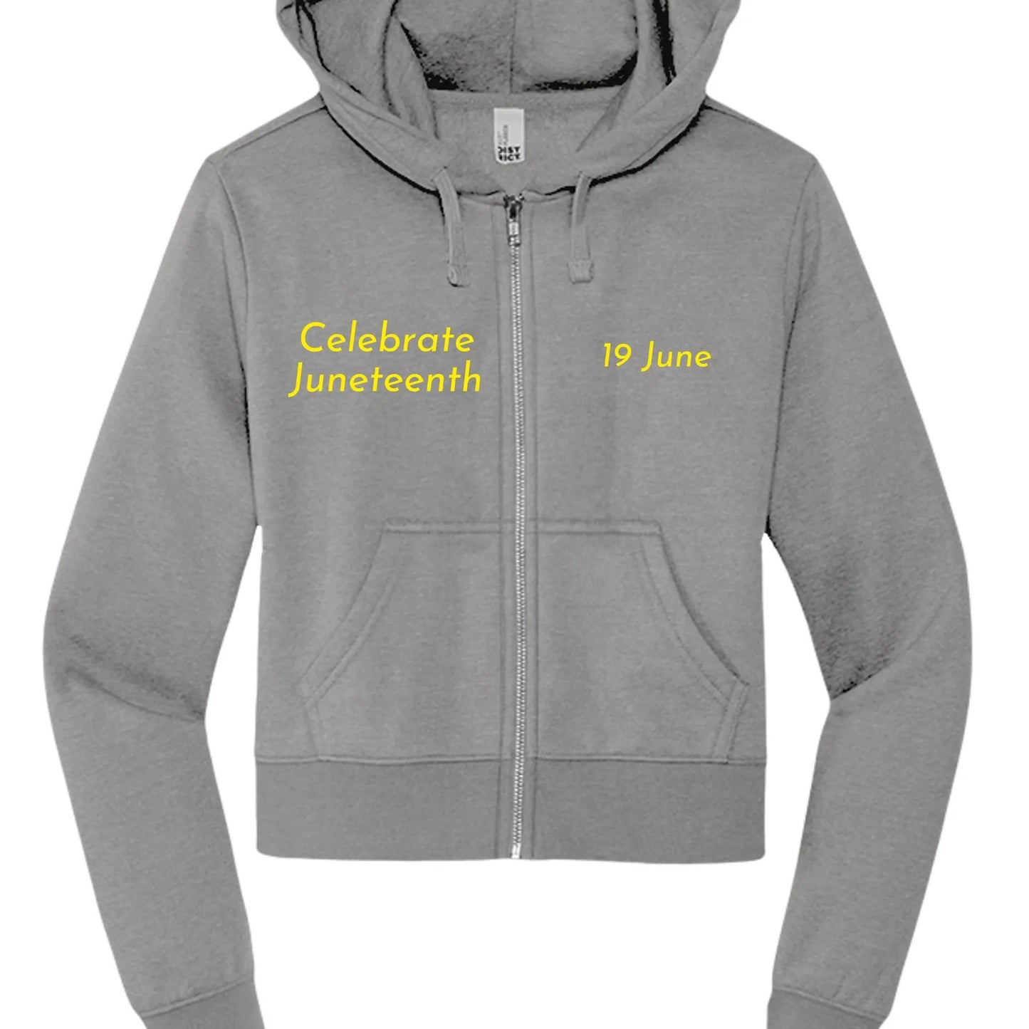 Womens Fleece Full-Zip Hoodie DT6103 - Juneteenth Day by Inland Leather Co