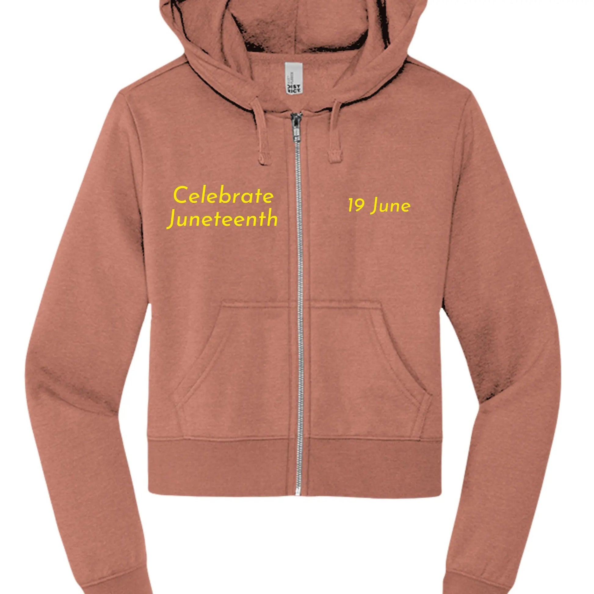 Womens Fleece Full-Zip Hoodie DT6103 - Juneteenth Day by Inland Leather Co