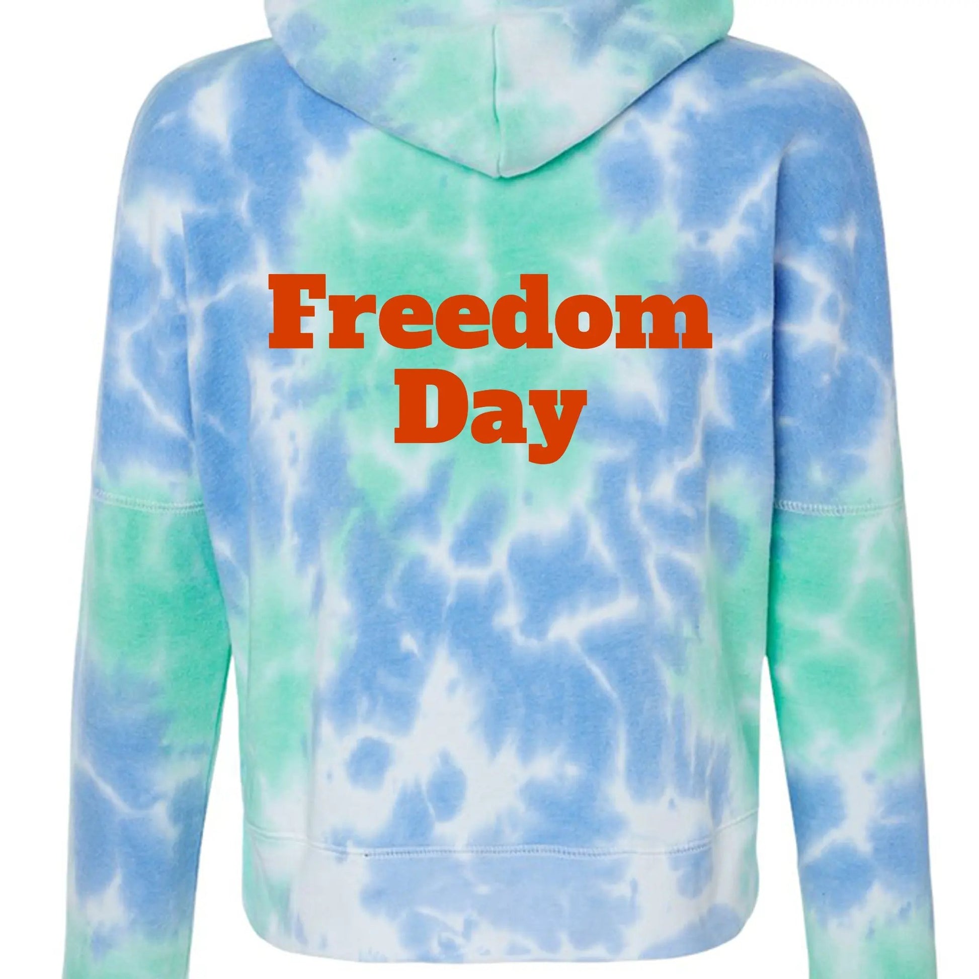 8853 Women's Crop Hooded Sweatshirt - Juneteenth Freedom Day by Inland Leather Co