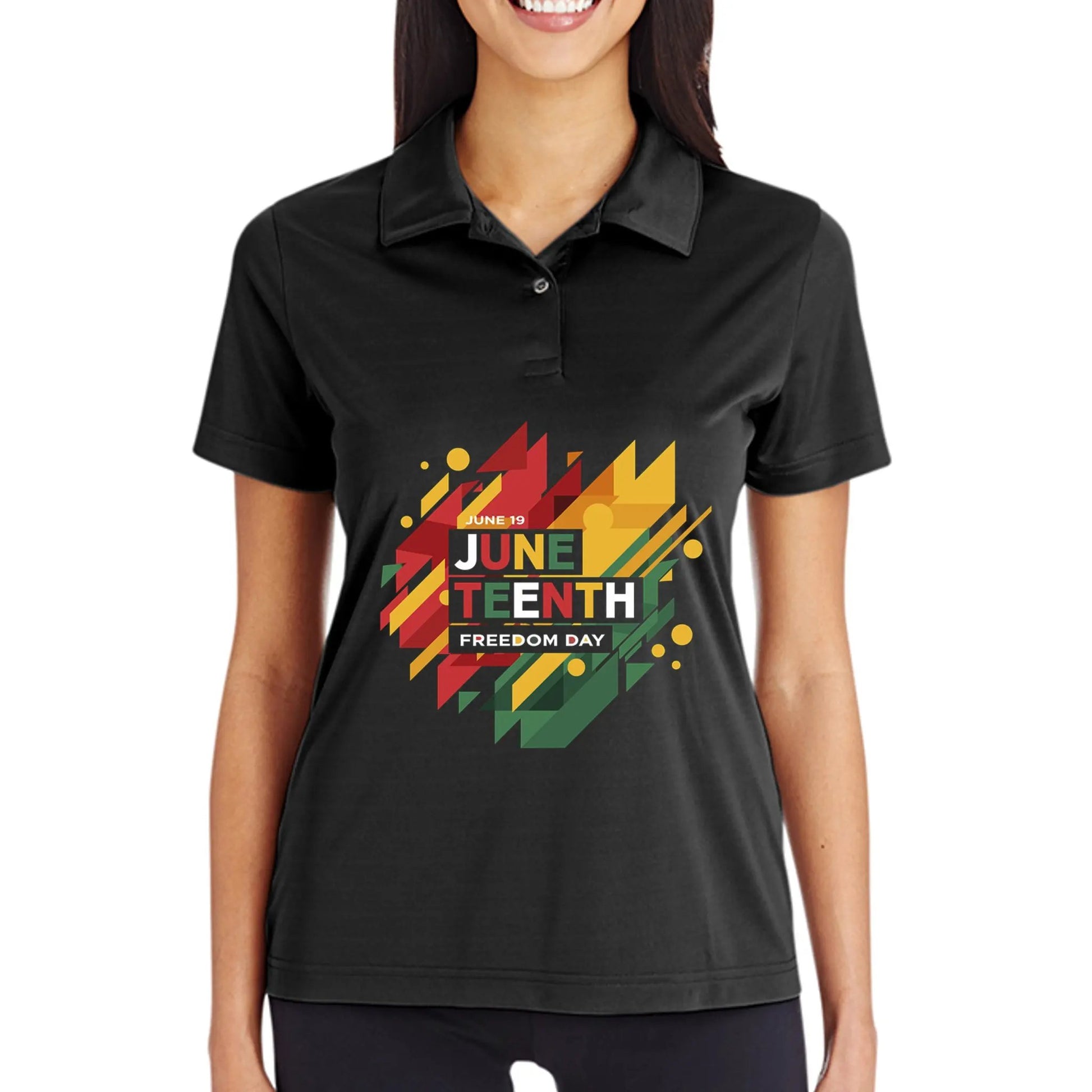 TT51W Ladies' Zone Performance Polo - Juneteenth Day by Inland Leather Co